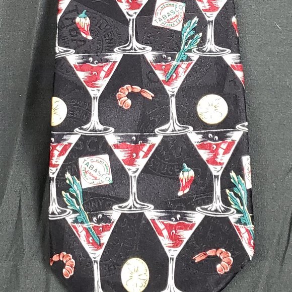 TABASCO Bloody Mary Shrimp Cocktail Tabasco Brand Pepper Sauce Tie - Picture 2 of 3